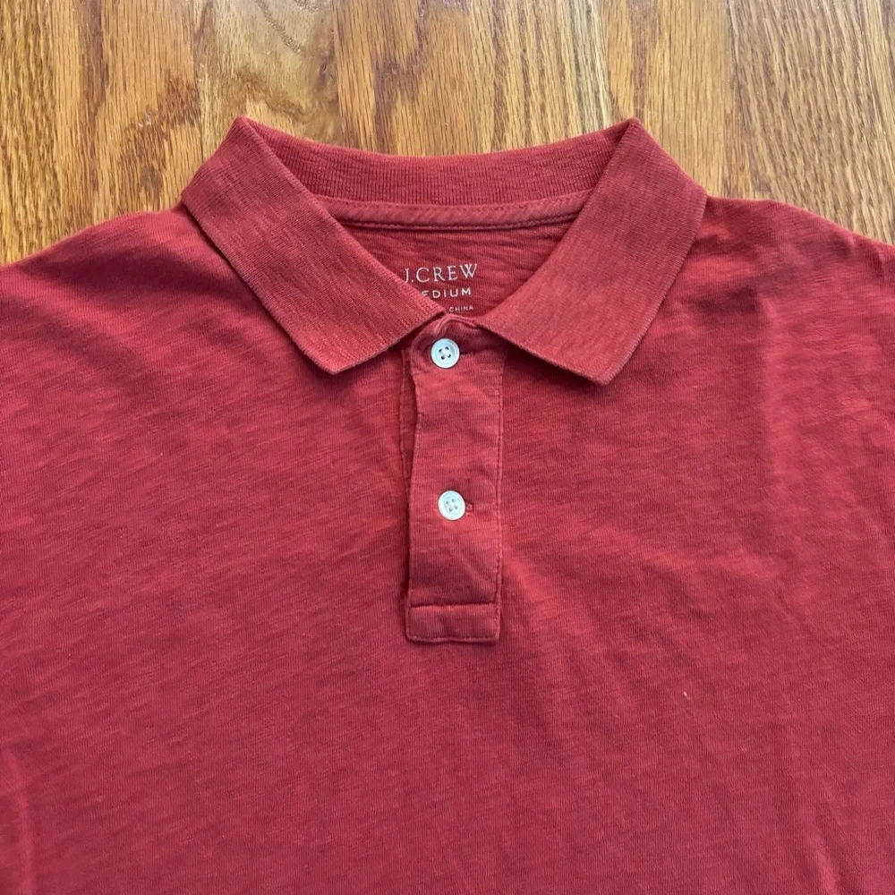 J. Crew red short sleeve polo